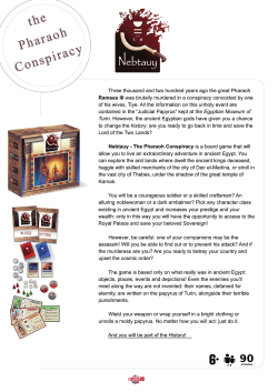 Three thousand and two hundred years ago the great Pharaoh