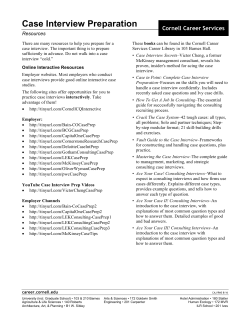 Case Interview Preparation