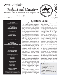 N E W S - WV Professional Educators