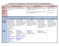 Grade 4 Reading Foundational Skills