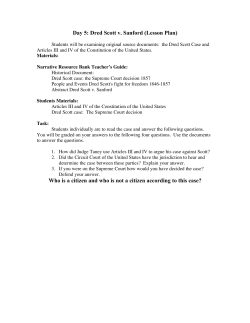 Day 5: Dred Scott v. Sanford (Lesson Plan)