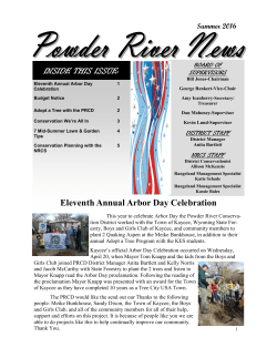 2016 Summer Newsletter - Powder River Conservation District