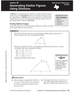 Lesson 29 Generating Similar Figures Using Dilations
