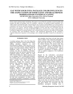 Eat with Your Eyes: Package Color Influences the Perceptions of