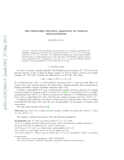 THE FROLICHER SPECTRAL SEQUENCE OF CERTAIN