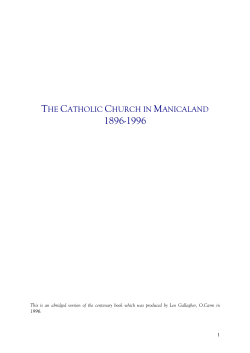 The Catholic Church in Manicaland 1896-1996