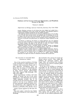 Chalones and the Control of Normal, Regenerative, and Neoplastic