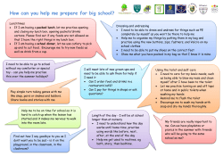 How can you help me prepare for big school? - St. Mary`s Pre