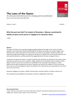 What the puck was that?! An analysis of Browning v. Odyssey