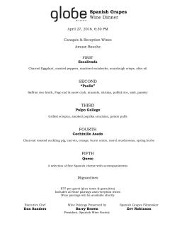 Spanish Grapes Wine Dinner