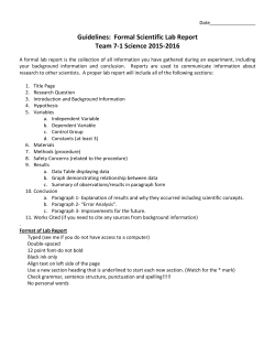 How to write a Lab Report - Miss Meyerjack`s Website!