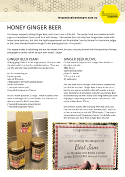 honey ginger beer - The Practical Beekeeper