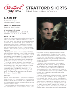 Hamlet - 2015 Stratford Shorts