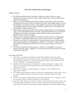 Talking Points Memo Labor Day