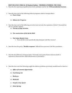 UNIT VIII (1945-1980) Ch. 28 Student Outline &ndash; PROMISE