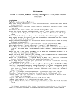 Bibliography1 Part I&mdash;Economics, Political Economy, Development