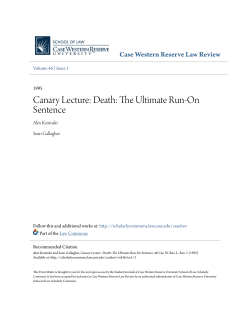 Death: The Ultimate Run-On Sentence - Scholarly Commons