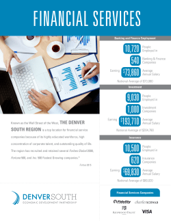 Financial Services Cluster Profile