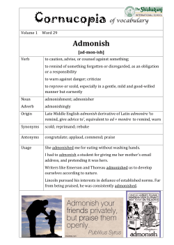 Admonish - shishukunj