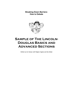 Sample of The Lincoln- Douglas Basics and Advanced Sections