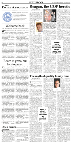 Reagan, the GOP heretic - Historic Oregon Newspapers