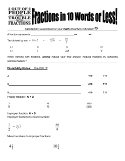 Divisibility Rules: The BIG 3! 3 2 5 4