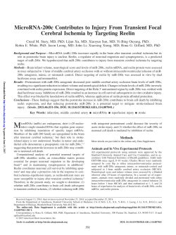 MicroRNA-200c Contributes to Injury From Transient Focal