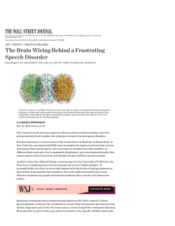 The Brain Wiring Behind a Frustrating Speech Disorder
