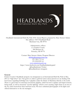 Headlands International Dark Sky Park 2016 Annual Report