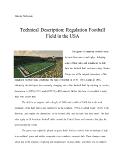 Technical Description: Regulation Football Field in the USA