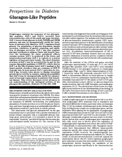 Perspectives in Diabetes Glucagon-Like Peptides