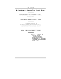 Department of Transportation v. Association of American Railroads