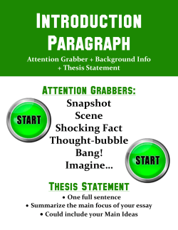 Attention Grabbers: Thesis Statement