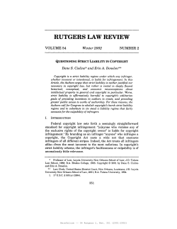 Questioning Strict Liability in Copyright