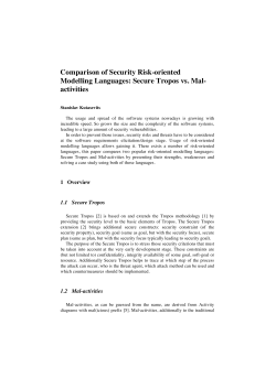 Comparison of Secure Tropos and Mal