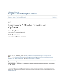 Image Norms - Chapman University Digital Commons