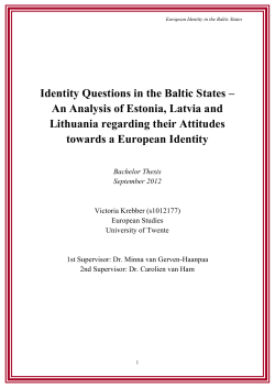 Identity Questions in the Baltic States