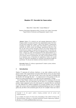 Shadow IT: Steroids for Innovation