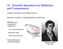 13. Fresnel`s Equations for Reflection and Transmission