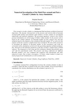 Numerical Investigation of the Fluid Flow around and Past a Circular