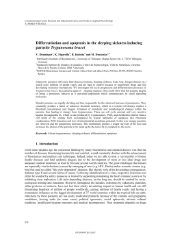 Differentiation and apoptosis in the sleeping sickness inducing