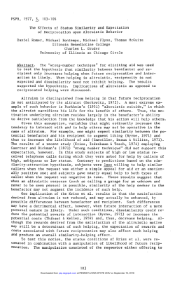 Abstract. The "wrong-number technique" for eliciting aid
