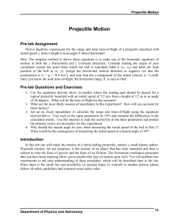 Projectile Motion