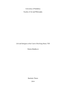 University of Pardubice Faculty of Art and Philosophy Life and