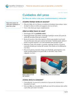 PE002S Cast Care-Spanish - Seattle Children`s Hospital