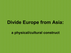 Divide Europe from Asia