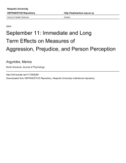 September 11: Immediate and Long Term Effects on