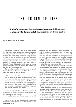 The Origin of Life