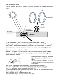 Unit 1 Quiz Study Guide Label the examples of convection, radiation
