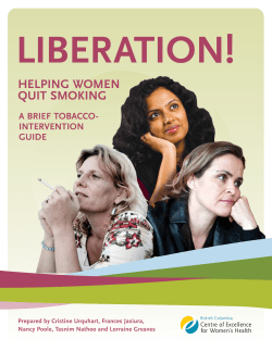 helping women quit smoking - British Columbia Centre of